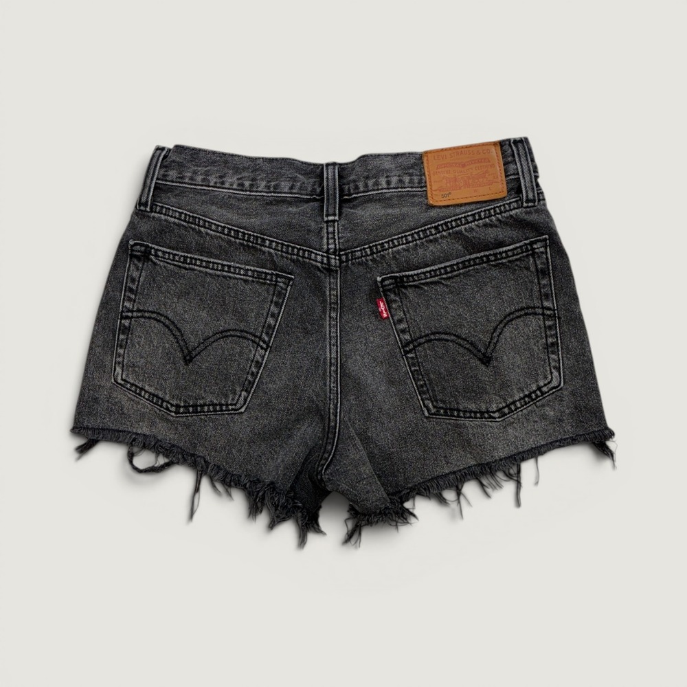 Levi's Women's Black Washed Denim Cutoff Shorts
